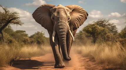 Foto op Aluminium Elephant walking  © Fly Frames