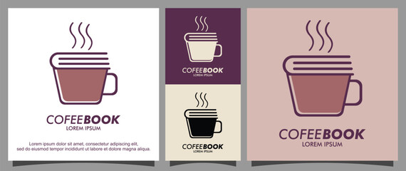 Coffee drink logo and book template
