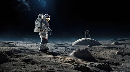 Astronaut on Moon  