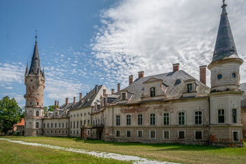 Abandoned haunted palace castle in Bożków in Lower Silesia, Poland