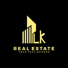 LK Initials Real Estate Logo Vector Art  Icons  and Graphics