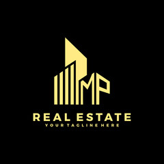 MP Initials Real Estate Logo Vector Art  Icons  and Graphics