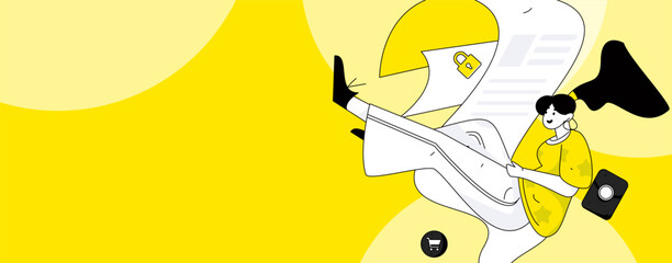 Internet financial management investment flat vector concept operation hand drawn illustration
