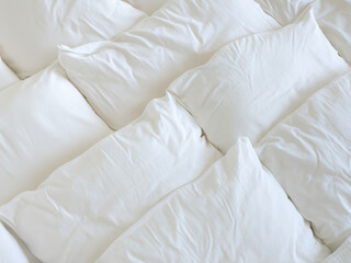 soft white soft pillows texture background