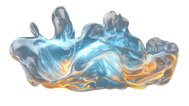  liquid glowing alabaster frozen in an abstract