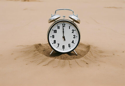 clock on the sand,
Clock in the Sand Dunes, 
Oceanfront Time, 
Beach Relaxation, 
Sandy Watch, 
Vacation Time Concept, 
Clock and Seashore