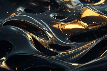 abstract background with gold, Generative AI