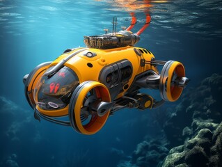 Futuristic Submarine Rescue Drones