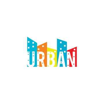 Urban real-estate building city colorful multicolor Logo Design, Brand Identity, flat icon, monograph, business, editable, eps, royalty free image, corporate brand, creative