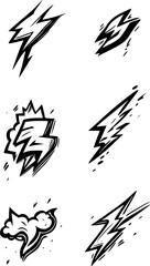 set of thunder icon