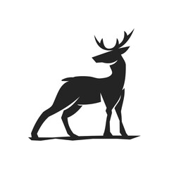 Deer logo template Isolated. Brand Identity. Icon Abstract Vector graphic