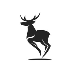 Deer logo template Isolated. Brand Identity. Icon Abstract Vector graphic