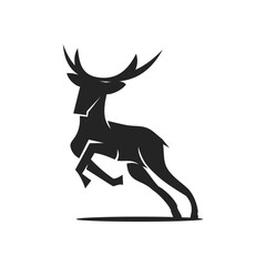 Deer logo template Isolated. Brand Identity. Icon Abstract Vector graphic