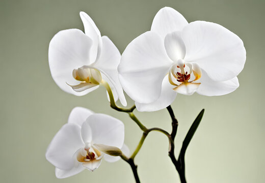 Blooming Orchid, 
Nature's Perfection, 
White Orchid Closeup