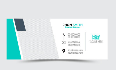 Unique corporate email signature template layout