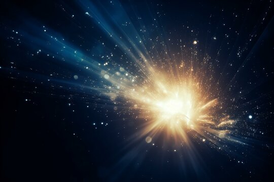 Image of light, stars, and radiance. Generative AI
