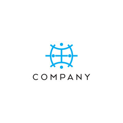 Globe world map line people travel tourism international box squire Logo Design, Brand Identity, flat icon, monograph, business, editable, eps, royalty free image, corporate brand, creative