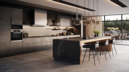 Modern Kitchen In Luxury Home