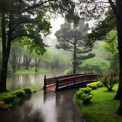 bridge over the river
water, river, bridge, nature, park, lake, tree, pond, trees, garden, landscape, stream, canal, forest, 