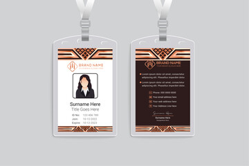 Creative double sided id card template