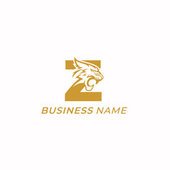 logo design creative letter Z and tiger