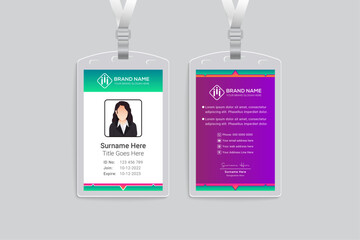 Obraz premium id card template in Abstract style