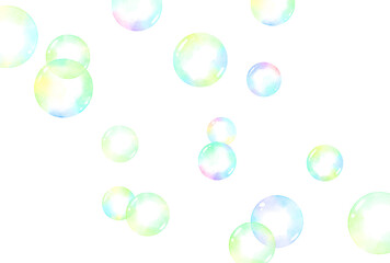 背景素材_水彩_シャボン玉