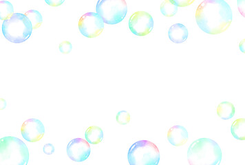 背景素材_水彩_シャボン玉