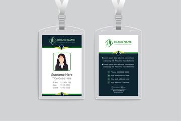 Obraz premium Heart with cardiograph id card design