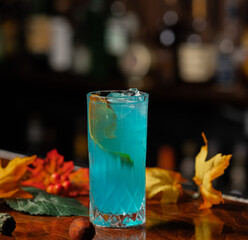Blue Fall Cocktail.
