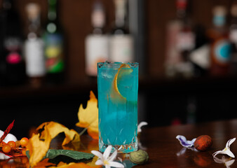 Blue Fall Cocktail.