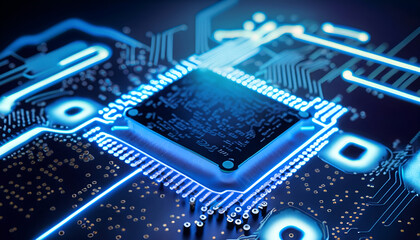 Motherboard digital_Technology background_CPU_Concept image