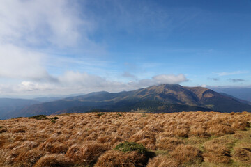 Mount Hoverla hanging peak of the Ukrainian Carpathians against the background of the sky