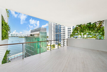 Photo taken from an apartment building somewhere in Miami Beach