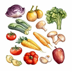 set of vegetables