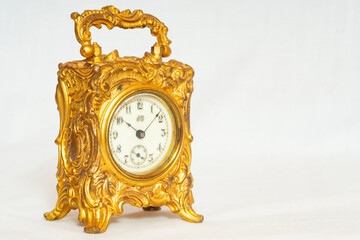 Antique Victorian Art Nouveau Gold Gilded Jennings Brothers Clock