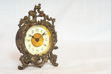 Antique Edwardian Clock Isolated Rule OF Thirds