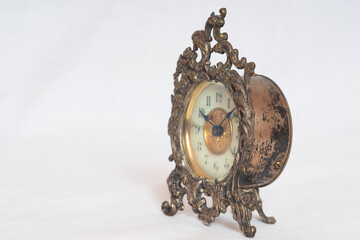 Side View Of Antique Edwardian Clock