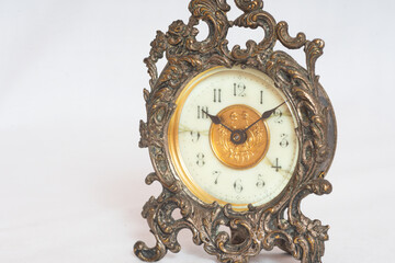 Antique Edwardian Clock Close Porcelain Dial