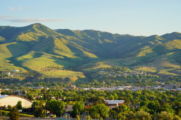 Landscape of Idaho state University campus and city Pocatello in the state of Idaho	