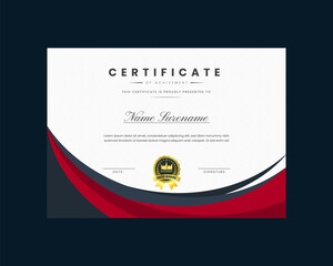 certificate design template, 
certificate of achievement Modern template Gradient golden luxury premium Vector Design 