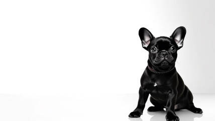 Capture the charm and cuteness of a French Bulldog in a heartwarming close-up, emphasizing its lovable pet qualities.