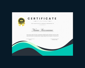 Modern certificate of achievement vector  template