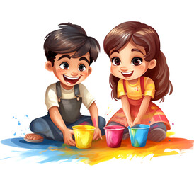 Immerse yourself in the joyful world of Diwali with its colorful powder play. These visuals capture the celebration's vibrancy and joy.