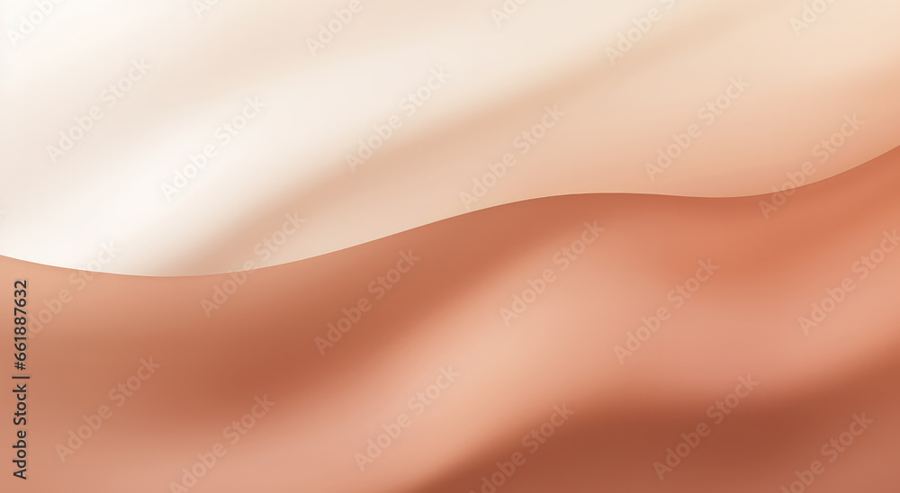 Poster abstract background with smooth wavy lines in beige and brown colors. high quality photo