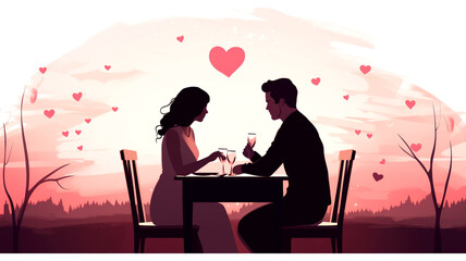 Indulge in intimate dining for two with this affectionate couple. Create cherished memories in a romantic setting.