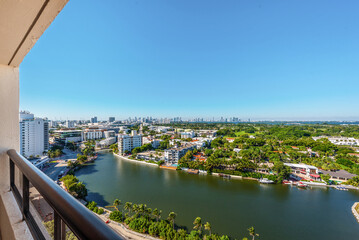 Fototapeta na wymiar Views from a property in Miami Beach