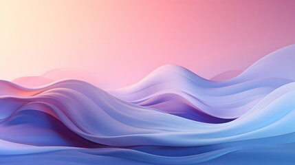 Geometric dynamic smooth pastel light wavy 3d abstract background wallpaper, ai generated - obrazy, fototapety, plakaty