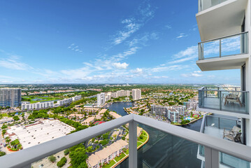 Fototapeta premium View from a balcony taken somewhere in Miami Florida