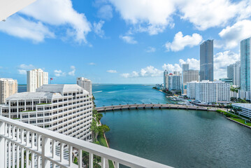 Balcony views taken from somewhere in Miami Florida